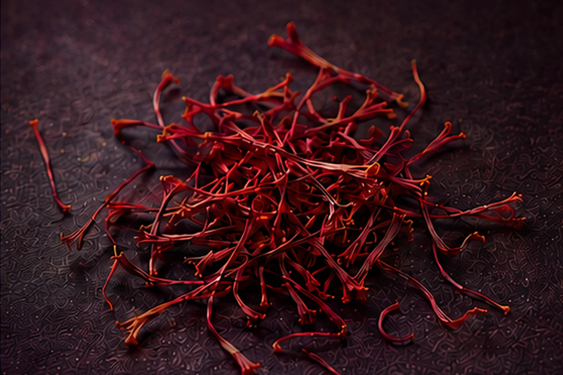 Loose whole crimson Mongra saffron strands